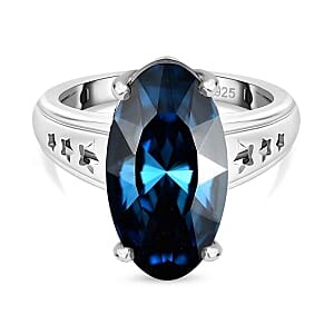 Montana Swarovski Crystal 5.12 ctw Ring in Rhodium Over Sterling Silver (Size 10)