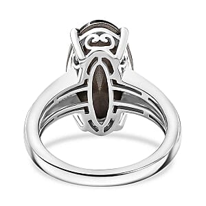 Montana Swarovski Crystal 5.12 ctw Ring in Rhodium Over Sterling Silver (Size 10)