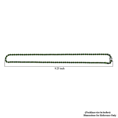 Chrome Diopside 19.75 ctw Necklace in Rhodium Over Sterling Silver 18 Inches