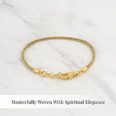 Bali Legacy Tulang Naga Bracelet in 22K Vermeil Yellow Gold Over Sterling Silver (7.25 In) 7.80 Grams