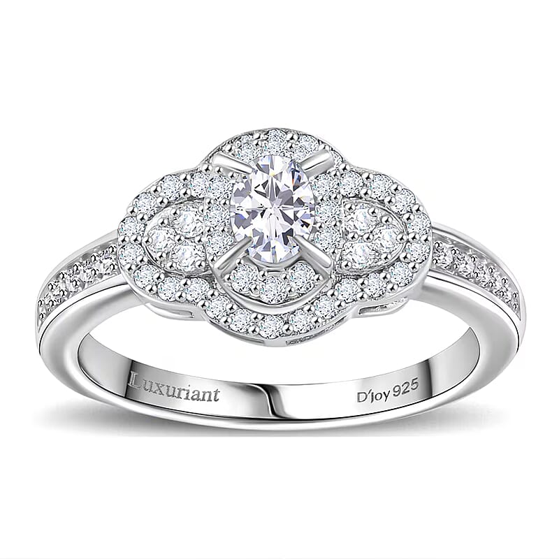 Luxuriant Lab Grown Diamond 1.00 ctw Ring in Rhodium Over Sterling Silver (Size 10.0)