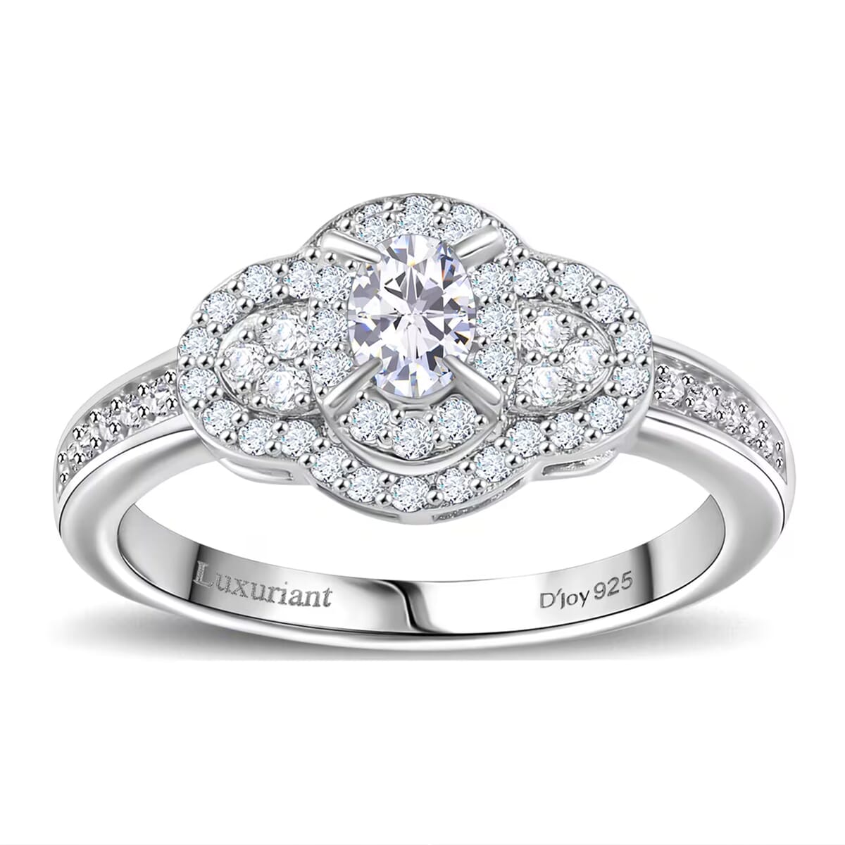 Luxuriant Lab Grown Diamond 1.00 ctw Ring in Rhodium Over Sterling Silver (Size 6.0) image number 0