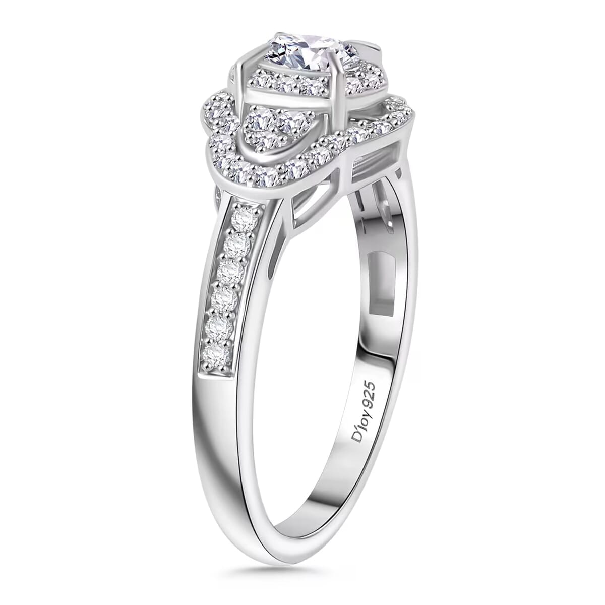 Luxuriant Lab Grown Diamond 1.00 ctw Ring in Rhodium Over Sterling Silver (Size 6.0) image number 8