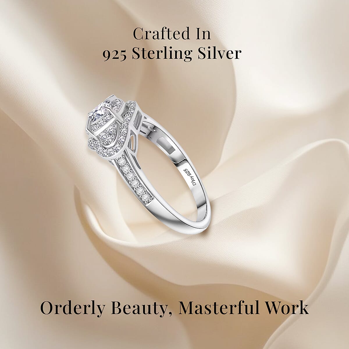 Luxuriant Lab Grown Diamond 1.00 ctw Ring in Rhodium Over Sterling Silver (Size 7.0) image number 2