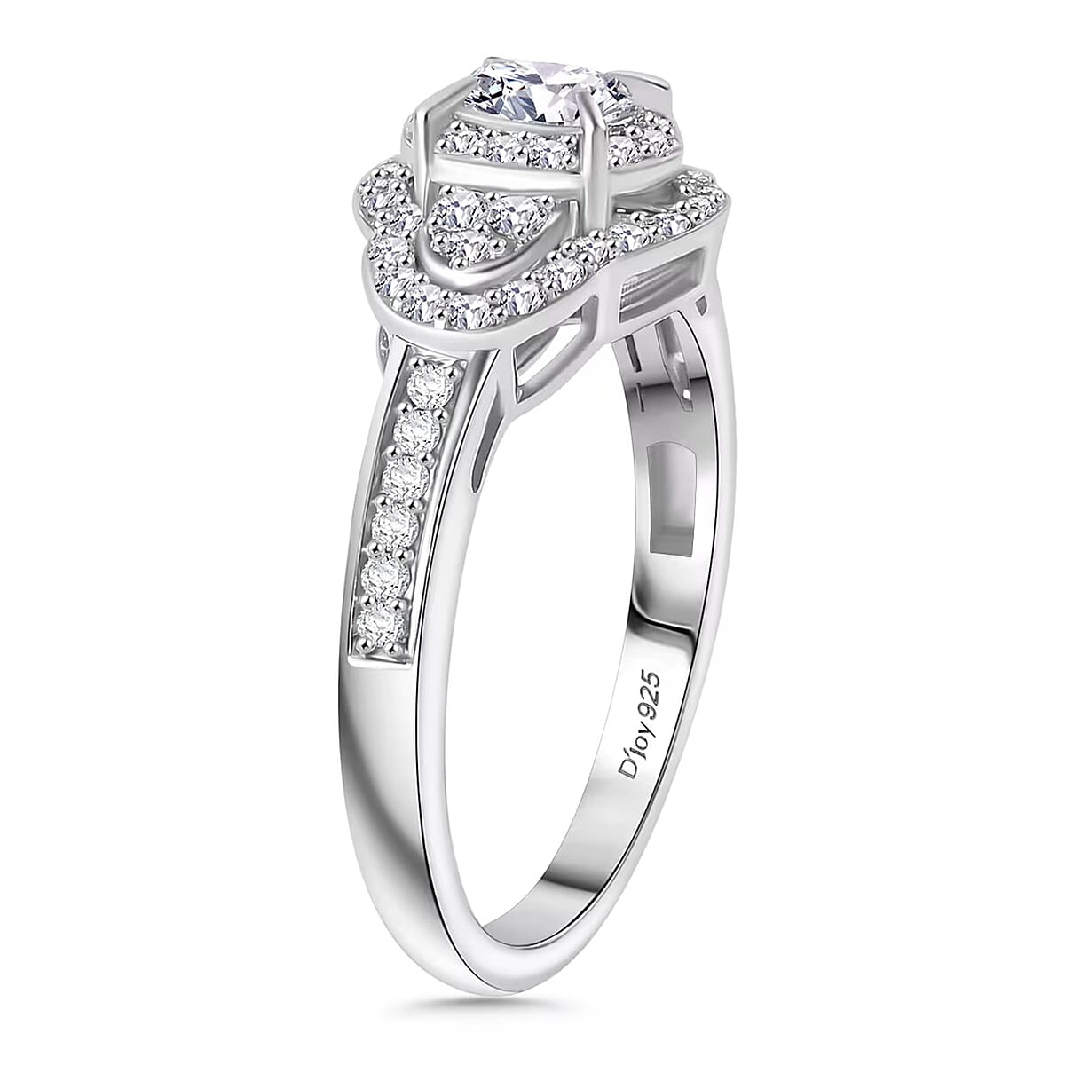 Luxuriant Lab Grown Diamond 1.00 ctw Ring in Rhodium Over Sterling Silver (Size 7.0) image number 8