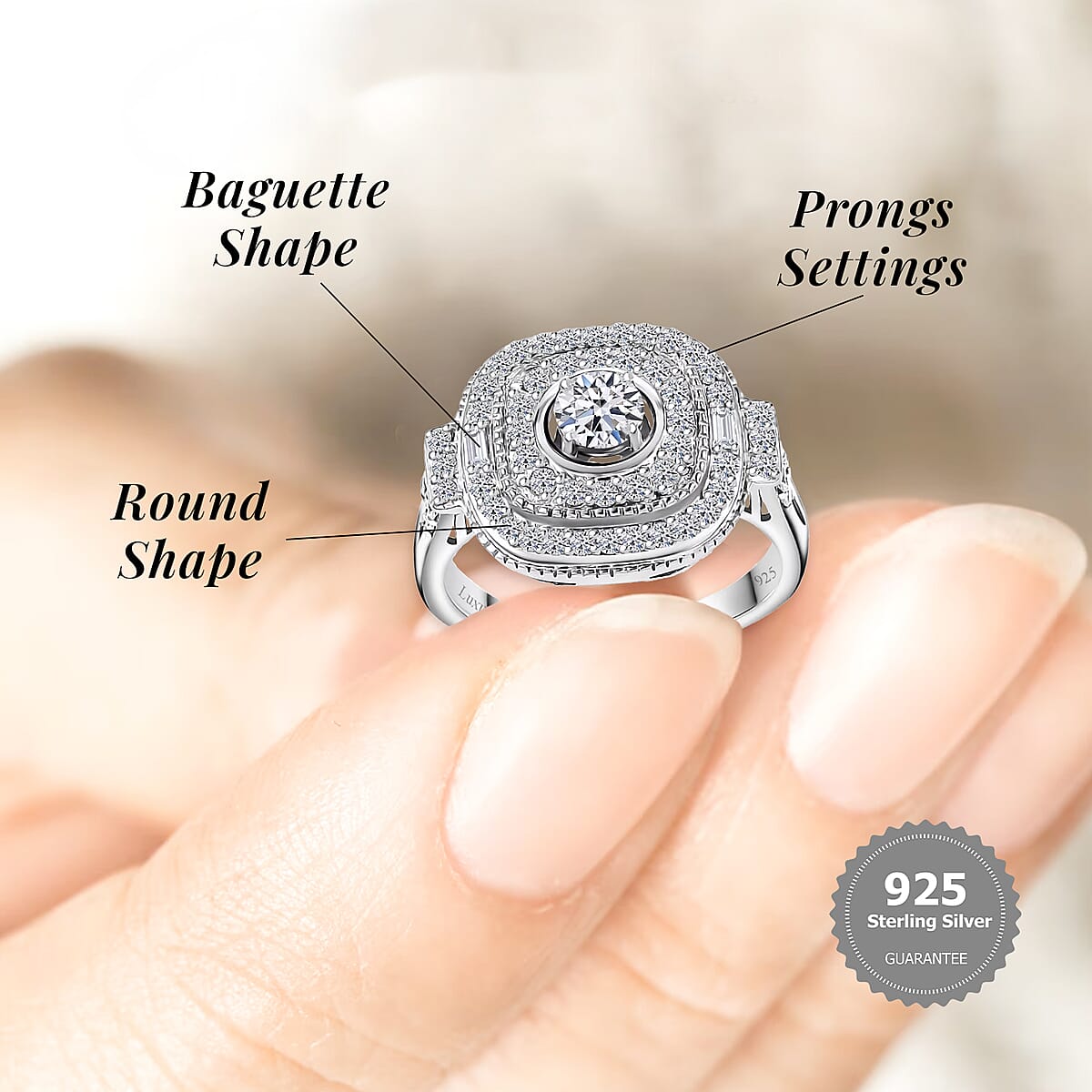 Luxuriant Lab Grown Diamond 1.00 ctw Ring in Rhodium Over Sterling Silver (Size 8.0) image number 5