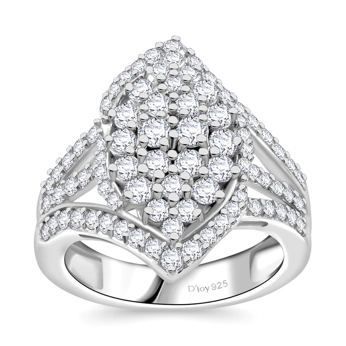 Luxuriant Lab Grown Diamond (G, VS) Ring in Rhodium Over Sterling Silver (Size 10.0) 2.00 ctw image number 0