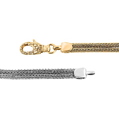 Bali Legacy Love Knot Bracelet in 22K Vermeil YG Over and Sterling Silver (6.50 In) 12.25 Grams