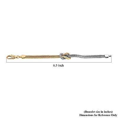 Bali Legacy Love Knot Bracelet in 22K Vermeil YG Over and Sterling Silver (6.50 In) 12.25 Grams