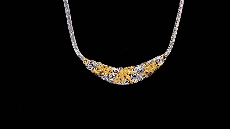 Doorbuster Bali Legacy 22K Vermeil YG Over Sterling Silver Dragonfly Necklace (20 Inches) (25.22 g)