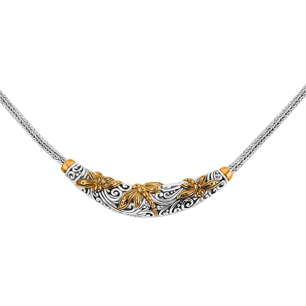 Doorbuster Bali Legacy Dragonfly Necklace in 22K Vermeil Yellow Gold Over Sterling Silver 25.20 Grams 20 Inches image number 3