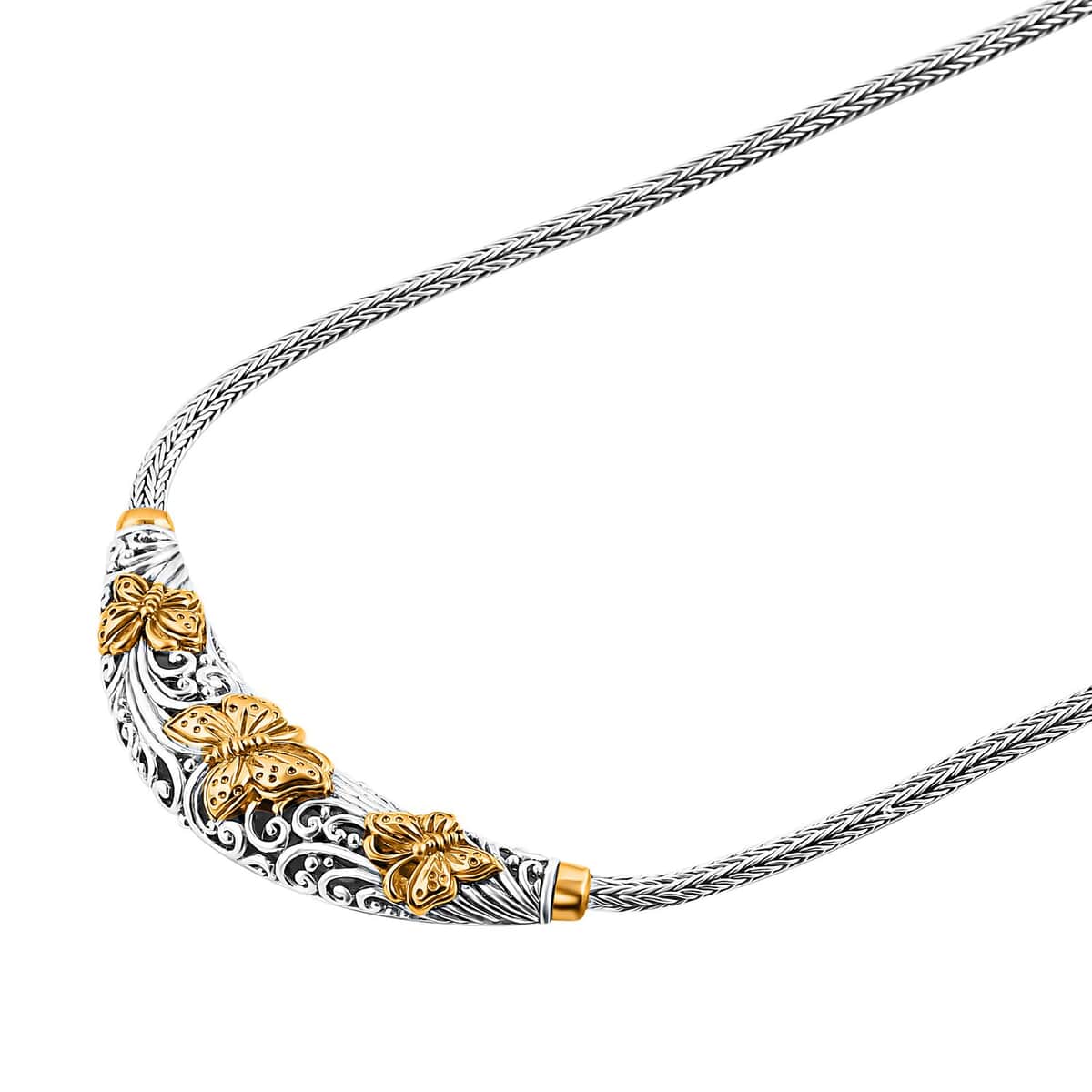 Doorbuster Bali Legacy Butterfly Necklace in 22K Vermeil Yellow Gold Over Sterling Silver 24.75 Grams 20 Inches image number 4