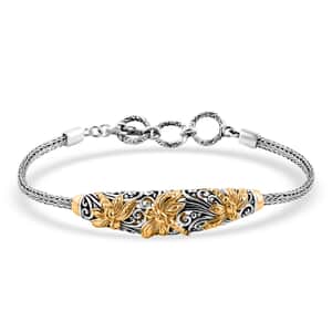 Doorbuster Bali Legacy Dragonfly Bracelet in 22K Vermeil YG Over and Sterling Silver (6.50-8.0In) 14.25 Grams