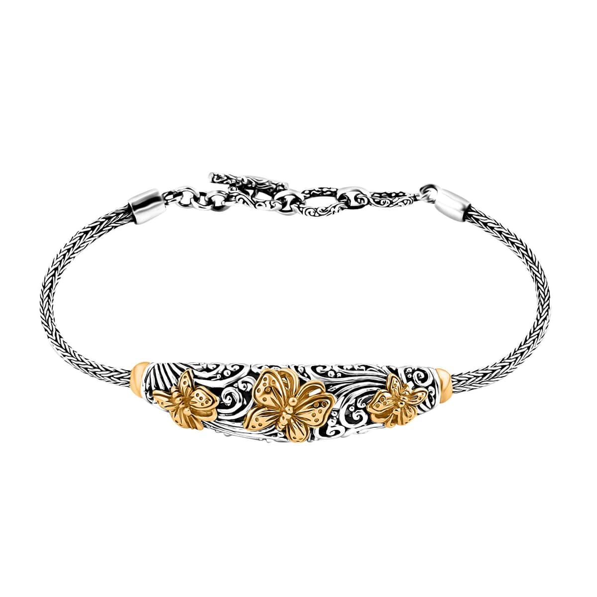 Doorbuster Bali Legacy Dragonfly Bracelet in 22K Vermeil YG Over and Sterling Silver (8.00 In) 14.25 Grams image number 0