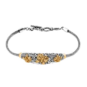 Doorbuster Bali Legacy Butterfly Bracelet in 22K Vermeil Yellow Gold Over and Sterling Silver (6.50-8.0In) 14.25 Grams