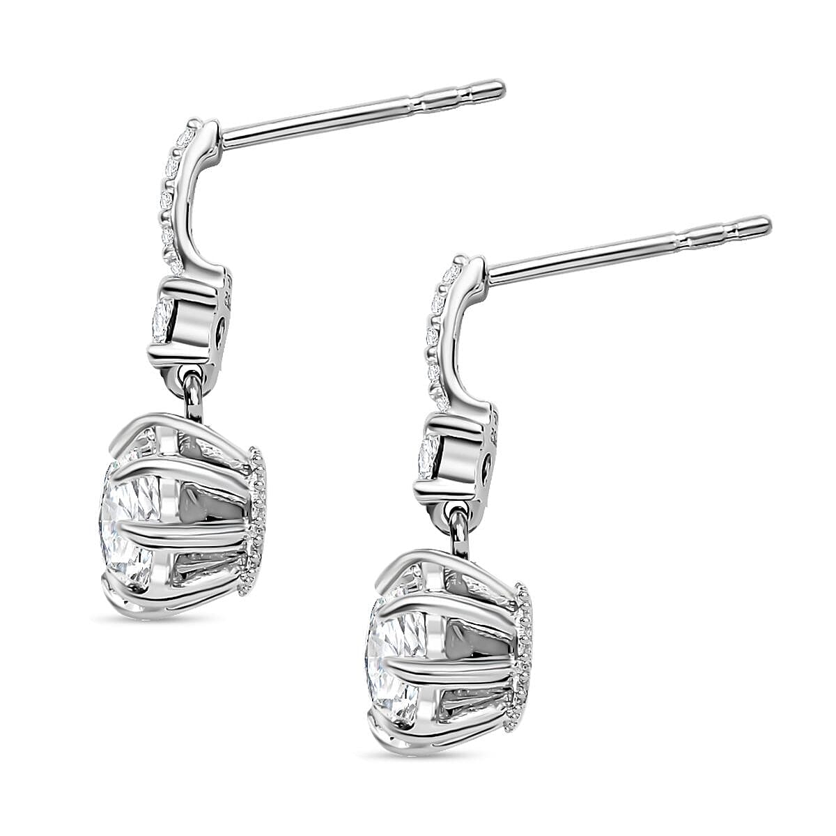 J Francis Crystal by Swarovski Earrings in Rhodium Over Sterling Silver