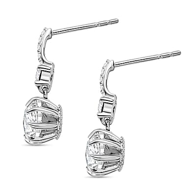 J Francis Crystal by Swarovski Earrings in Rhodium Over Sterling Silver