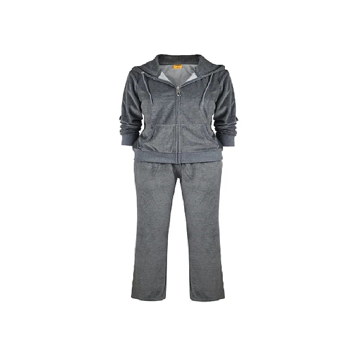 Buy Hanton Gray Women's 2 Piece Velvet Sweatshirt with Pant - S at ShopLC.