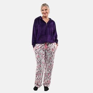 Hanton White Women's Polar Fleece Pajama Pant - L