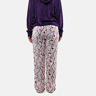 Hanton White Women's Polar Fleece Pajama Pant - L