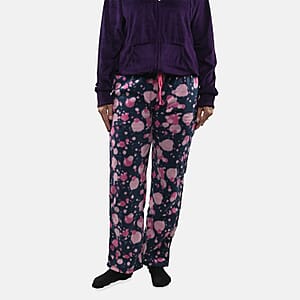 Hanton Navy Women's Polar Fleece Pajama Pant - L