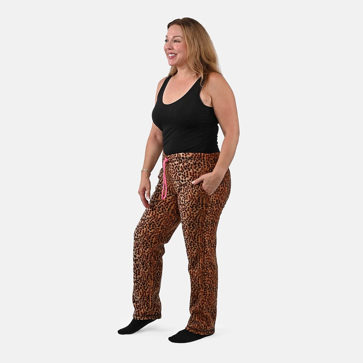 Hanton Tan Women's Polar Fleece Pajama Pant - XL image number 1