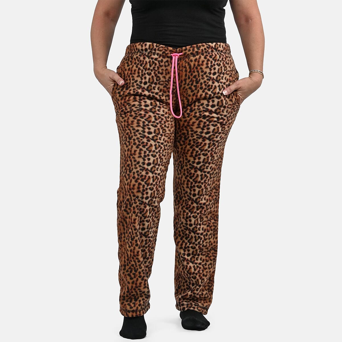 Hanton Tan Women's Polar Fleece Pajama Pant - XL image number 2