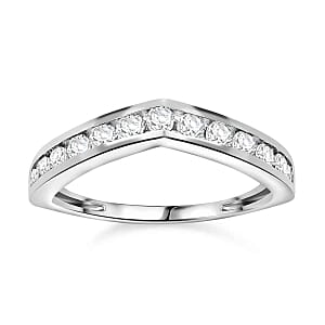 Simulated Diamond 1.16 ctw Band Ring in Sterling Silver (Size 5.5)