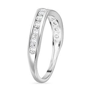 Simulated Diamond 1.16 ctw Band Ring in Sterling Silver (Size 5.5)