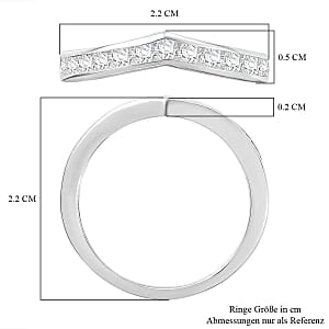 Simulated Diamond 1.16 ctw Band Ring in Sterling Silver (Size 5.5)