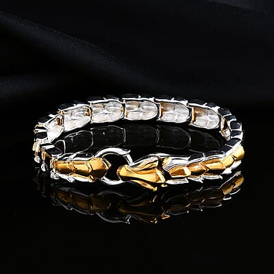 Bali Legacy Dragon Bracelet in 22K Vermeil YG Over and Sterling Silver (6.50 In) 31.05 Grams