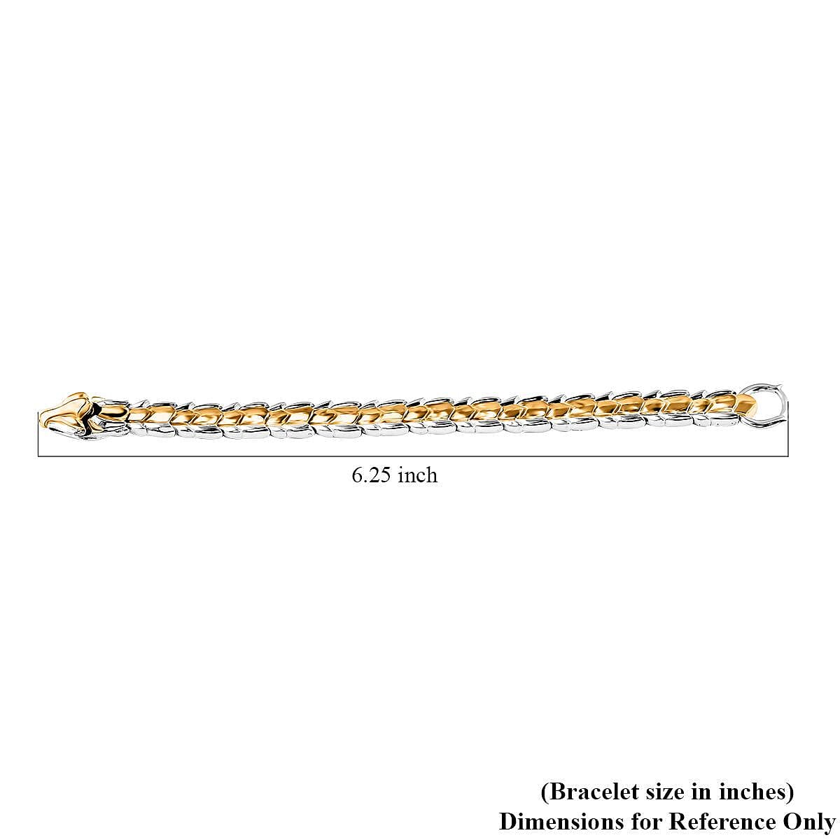 Bali Legacy Dragon Bracelet in 22K Vermeil YG Over and Sterling Silver (6.50 In) 31.05 Grams