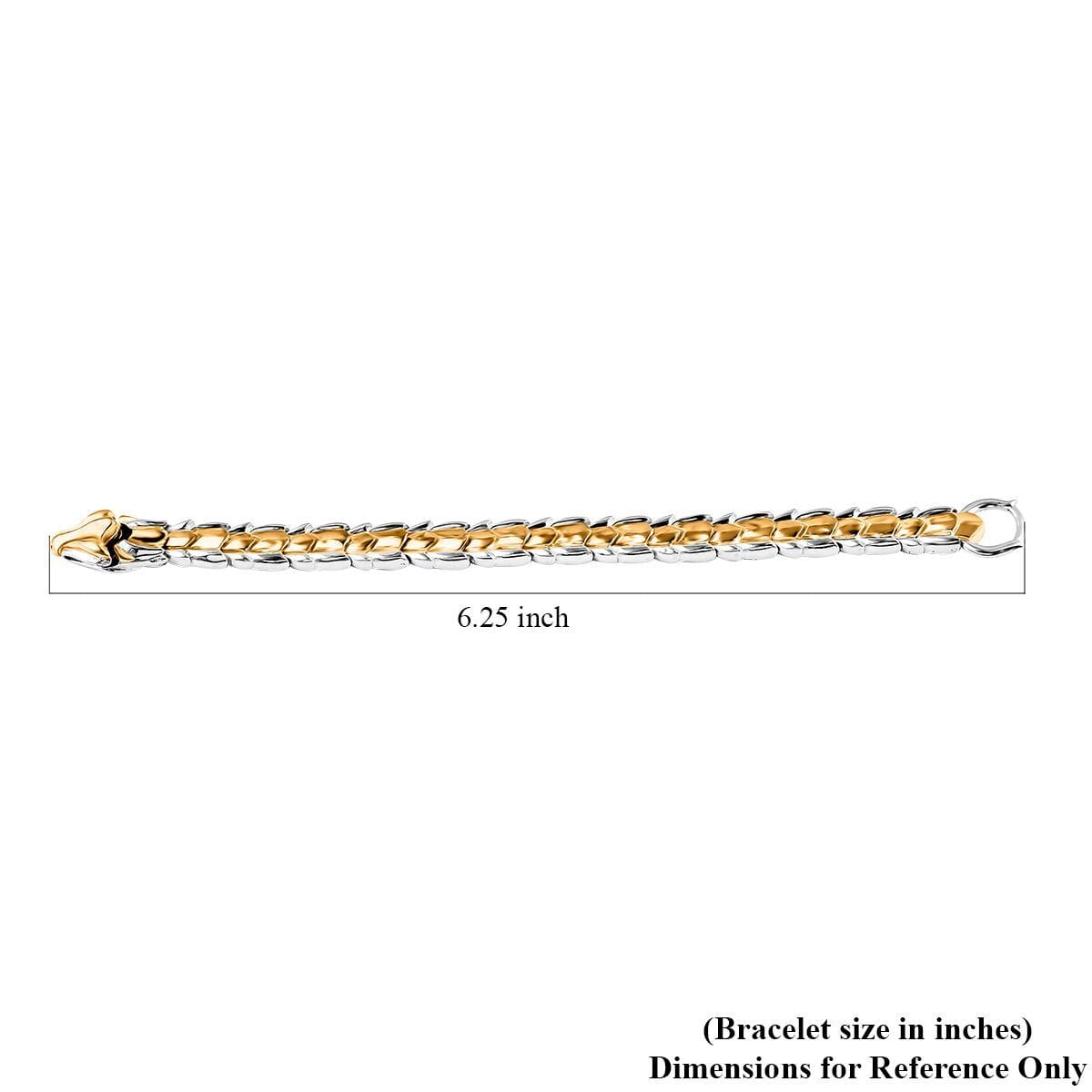 Bali Legacy Dragon Bracelet in 22K Vermeil YG Over and Sterling Silver (6.50 In) 31.05 Grams image number 5