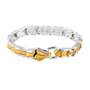 Bali Legacy Dragon Bracelet in 22K Vermeil YG Over and Sterling Silver (7.25 In) 34.30 Grams