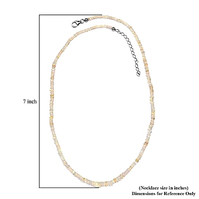 Ethiopian Welo Opal Beaded 28.90 ctw Necklace 18 Inches in Rhodium Over Sterling Silver