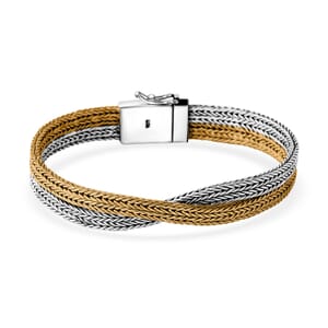Bali Legacy Tulang Naga Bracelet in 22K Vermeil YG Over and Sterling Silver (6.50 In) 29.90 Grams