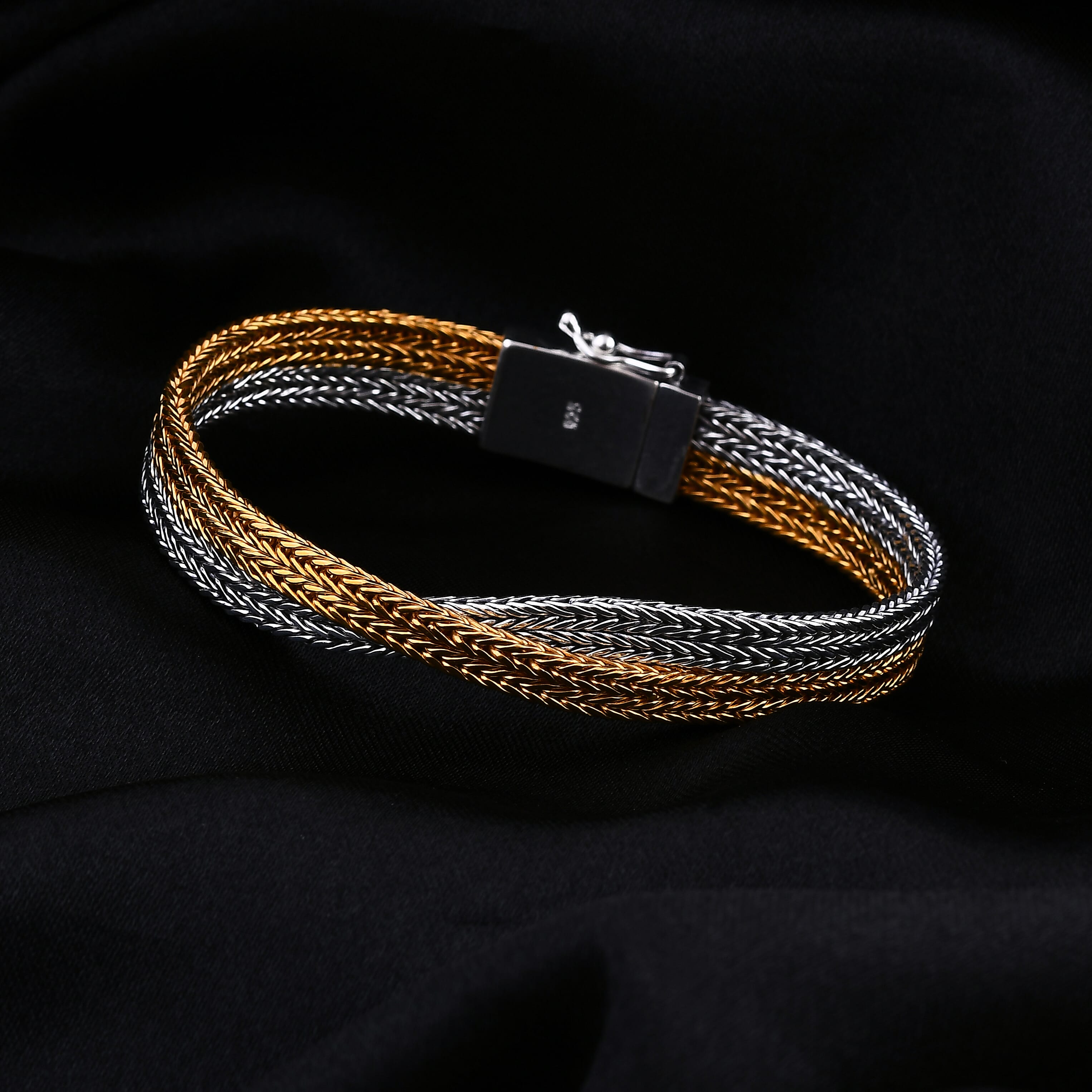 Bali Legacy Tulang Naga Bracelet in 22K Vermeil YG Over and Sterling Silver (6.50 In) 29.90 Grams
