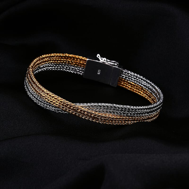 Bali Legacy Tulang Naga Bracelet in 22K Vermeil YG Over and Sterling Silver (6.50 In) 29.90 Grams