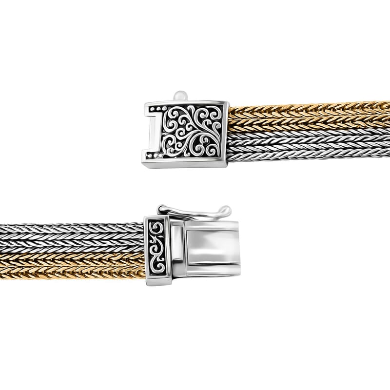 Bali Legacy Tulang Naga Bracelet in 22K Vermeil YG Over and Sterling Silver (6.50 In) 29.90 Grams
