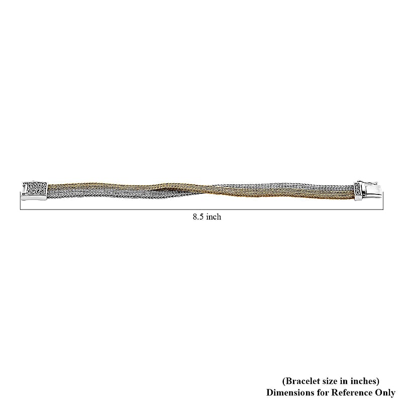 Bali Legacy Tulang Naga Bracelet in 22K Vermeil YG Over and Sterling Silver (6.50 In) 29.90 Grams