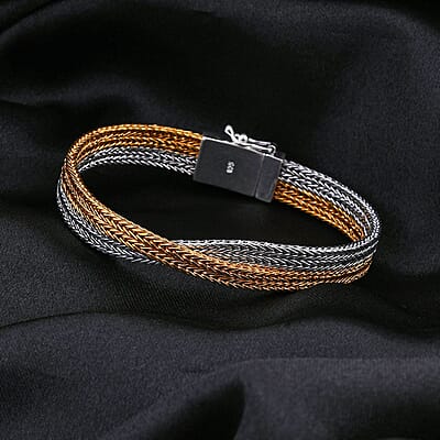 Bali Legacy Tulang Naga Bracelet in 22K Vermeil YG Over and Sterling Silver (7.25 In) 31.90 Grams
