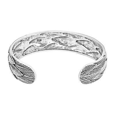 Bali Legacy Garuda Feather Cuff Bracelet in Sterling Silver (7.25 In) 27 Grams