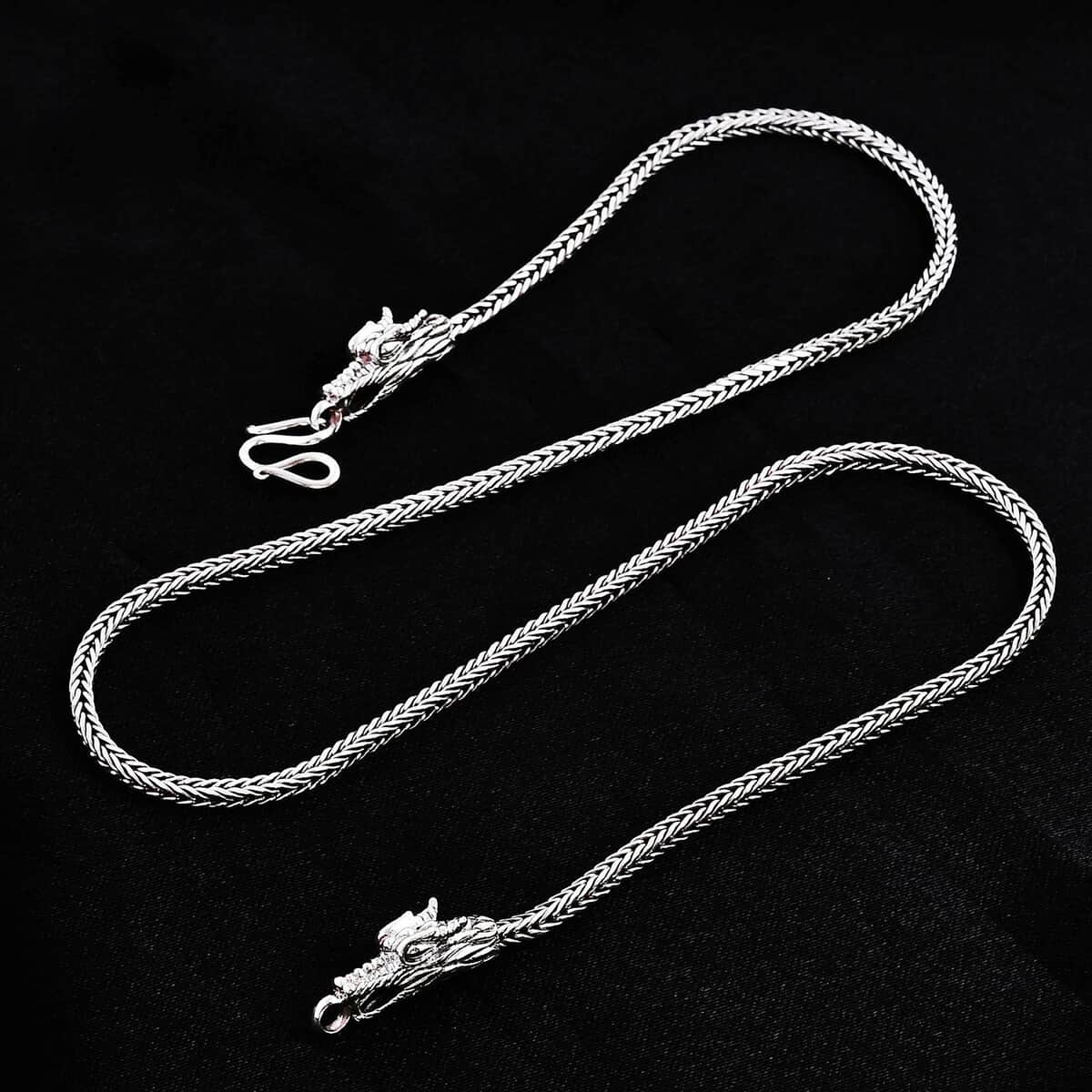 Bali Legacy Tulangnaga Dragon Necklace in Sterling Silver 22.15 Grams 20 Inches image number 1