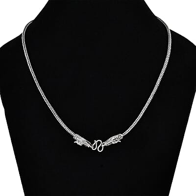 Bali Legacy Tulangnaga Dragon Necklace in Sterling Silver 22.15 Grams 20 Inches
