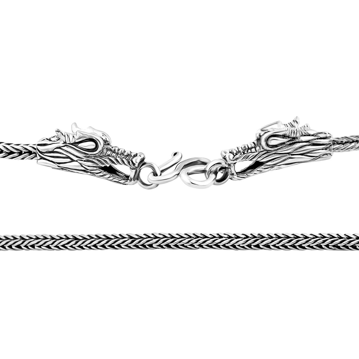 Bali Legacy Tulangnaga Dragon Necklace in Sterling Silver 22.15 Grams 20 Inches image number 3