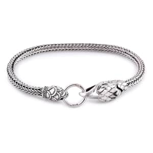 Bali Legacy Tulang Naga Eagle Bracelet in Sterling Silver (6.50 In) 17.50 Grams