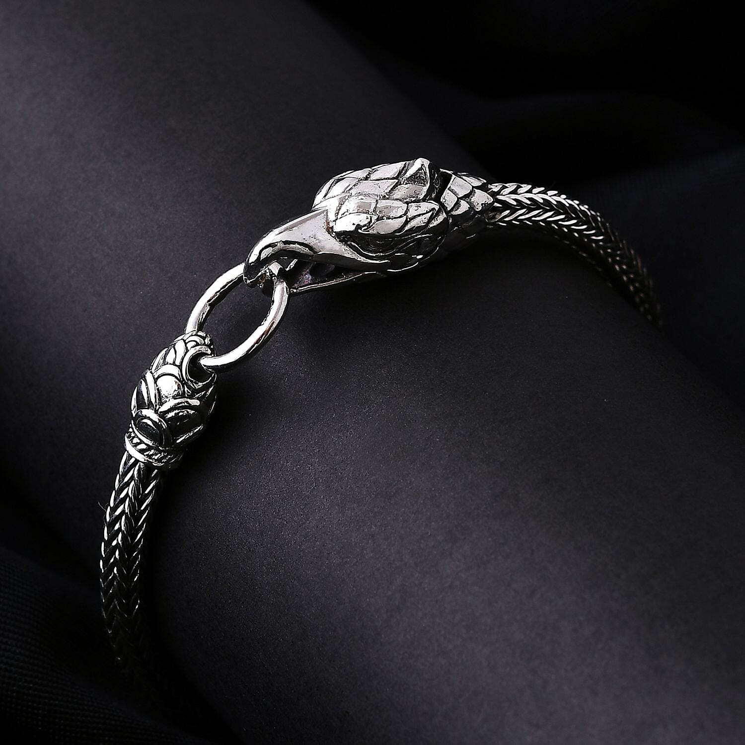 Bali Legacy Tulang Naga Eagle Bracelet in Sterling Silver (6.50 In) 17.50 Grams