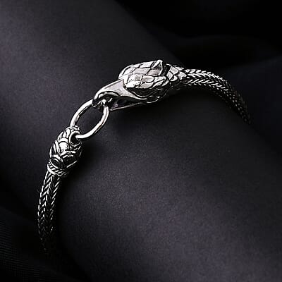 Bali Legacy Tulang Naga Eagle Bracelet in Sterling Silver (6.50 In) 17.50 Grams