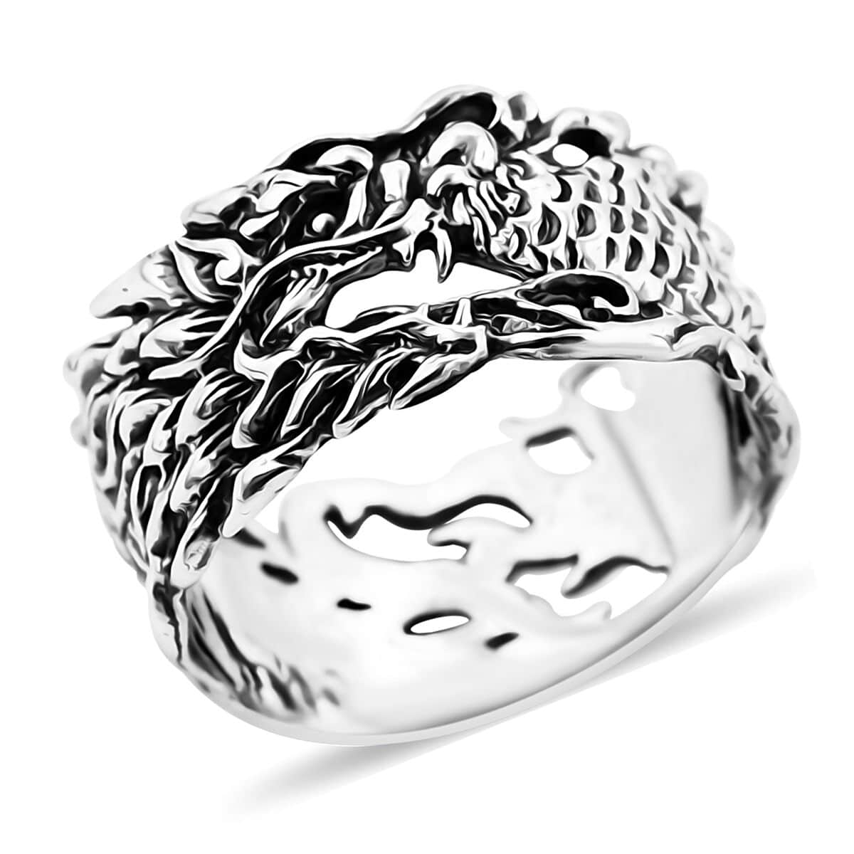 Bali Legacy Dragon Ring in Sterling Silver (Size 10.0) 5.10 Grams image number 0