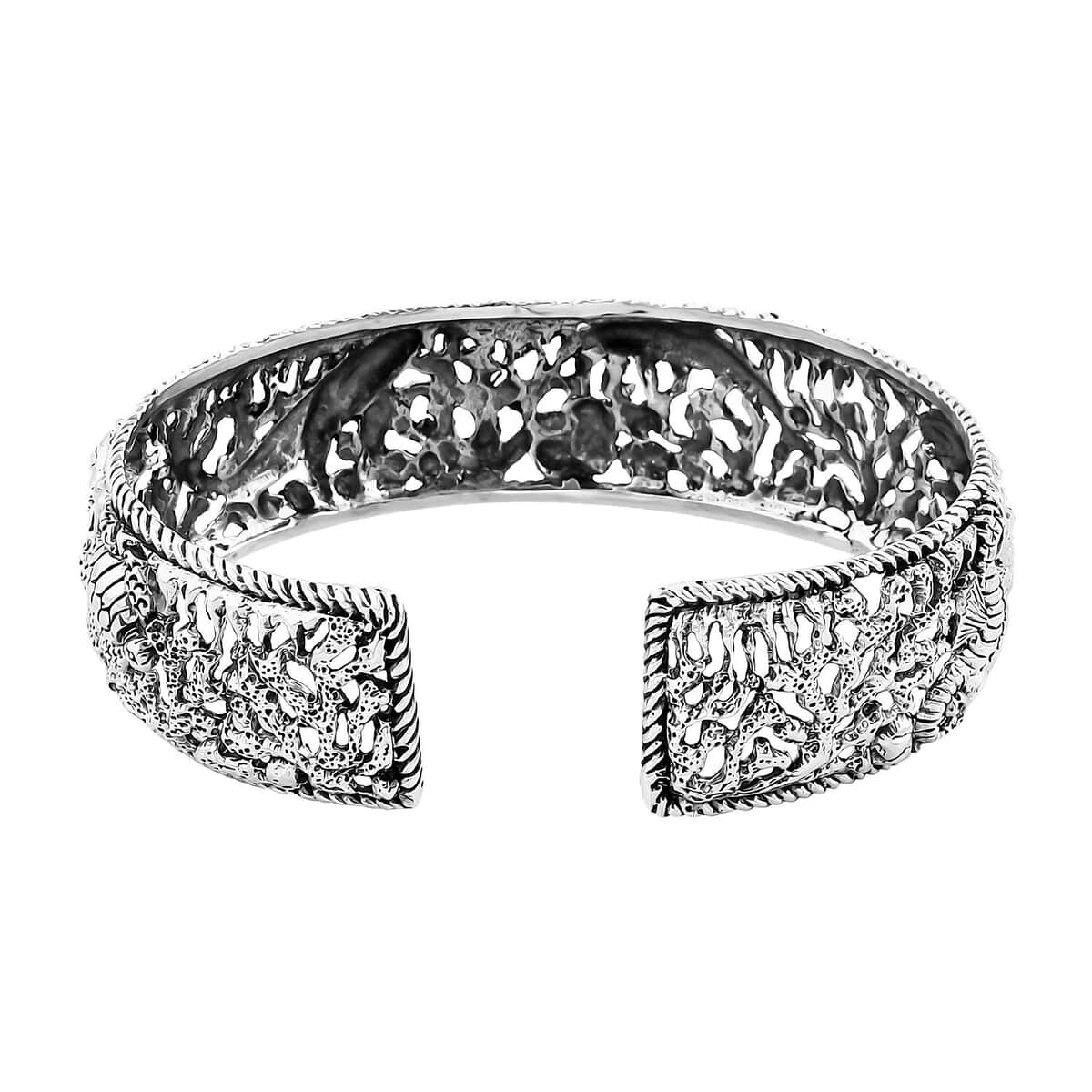 Bali Legacy Sea Safari Bangle Bracelet in Sterling Silver (7.25 In) 31.70 Grams image number 5